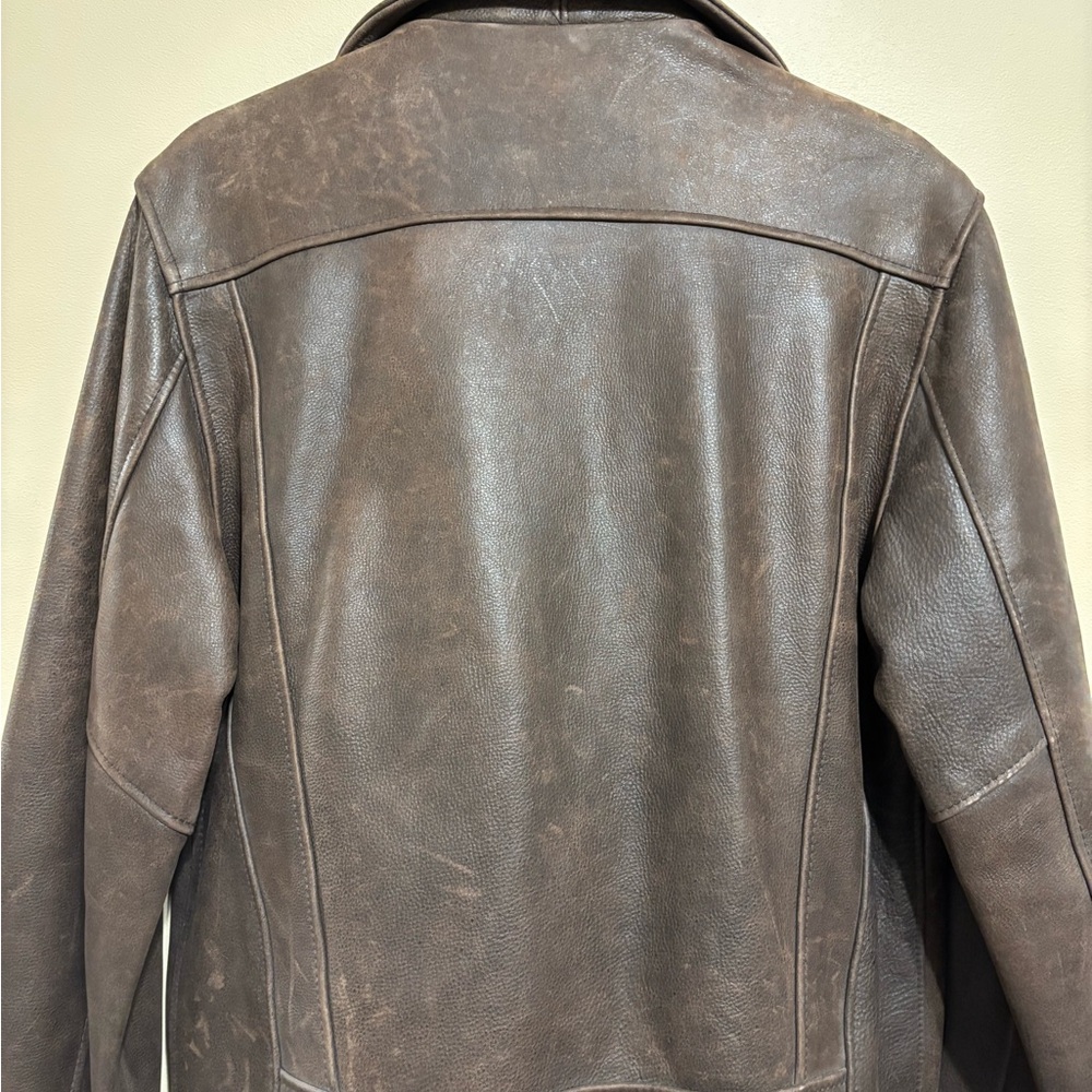 Men’s Vintage Brown Leather Jacket - Picture 5 of 10
